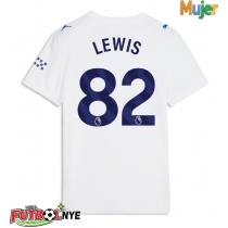 Camiseta Manchester City Rico Lewis #82 Tercera Equipación para mujer 2026-27 manga corta
